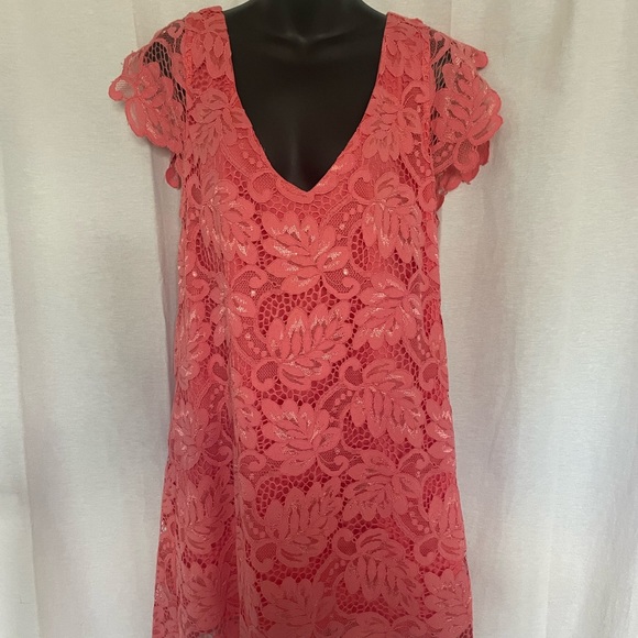 Pink Lace Jacqueline Lace Shift Dress Bb Dakota BB Dakota Pink Lace Overlay Shift Dress- Size Pink Lace Jacqueline Lace Shift Dress Bb Dakota BB Dakota Pink Lace Overlay Shift Dress- Size